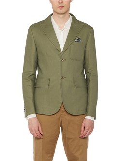 LINEN AND COTTON SINGLE BREASTED JACKET