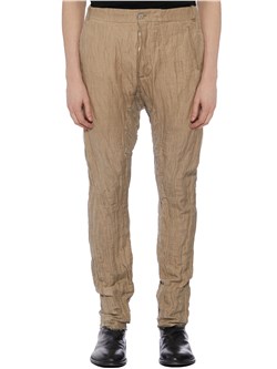 COTTON AND LINEN TROUSERS