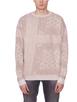 BANDANA PRINTED CREW NECK SWEATSHIRT