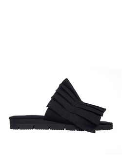 PLEATED CANVAS SANDAL