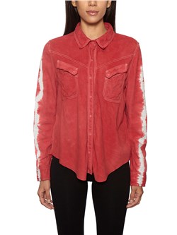 SUEDE SHIRT TIE DYE